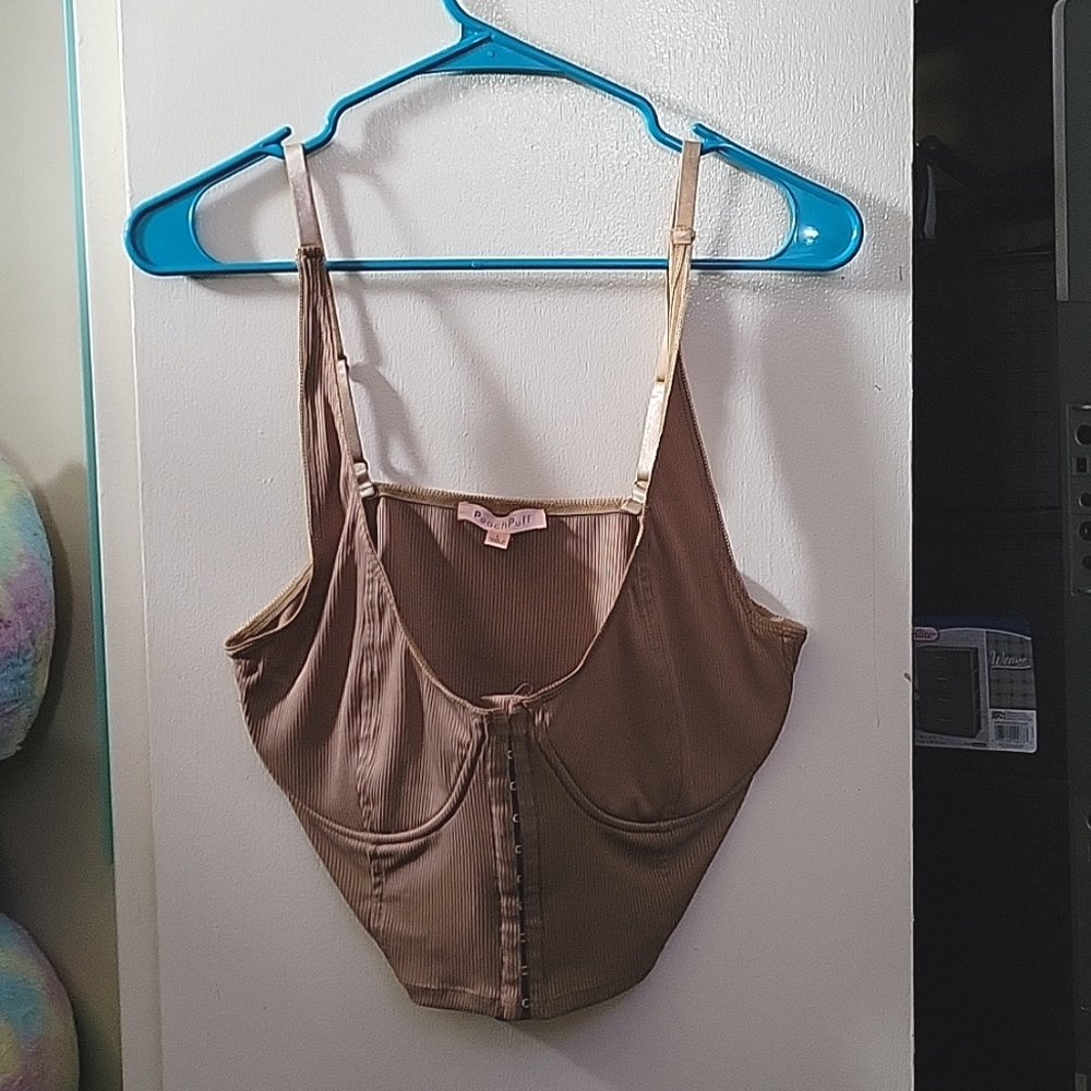 Brown crop top